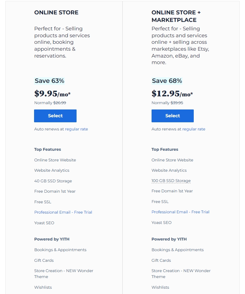 BlueHost WooCommerce主机